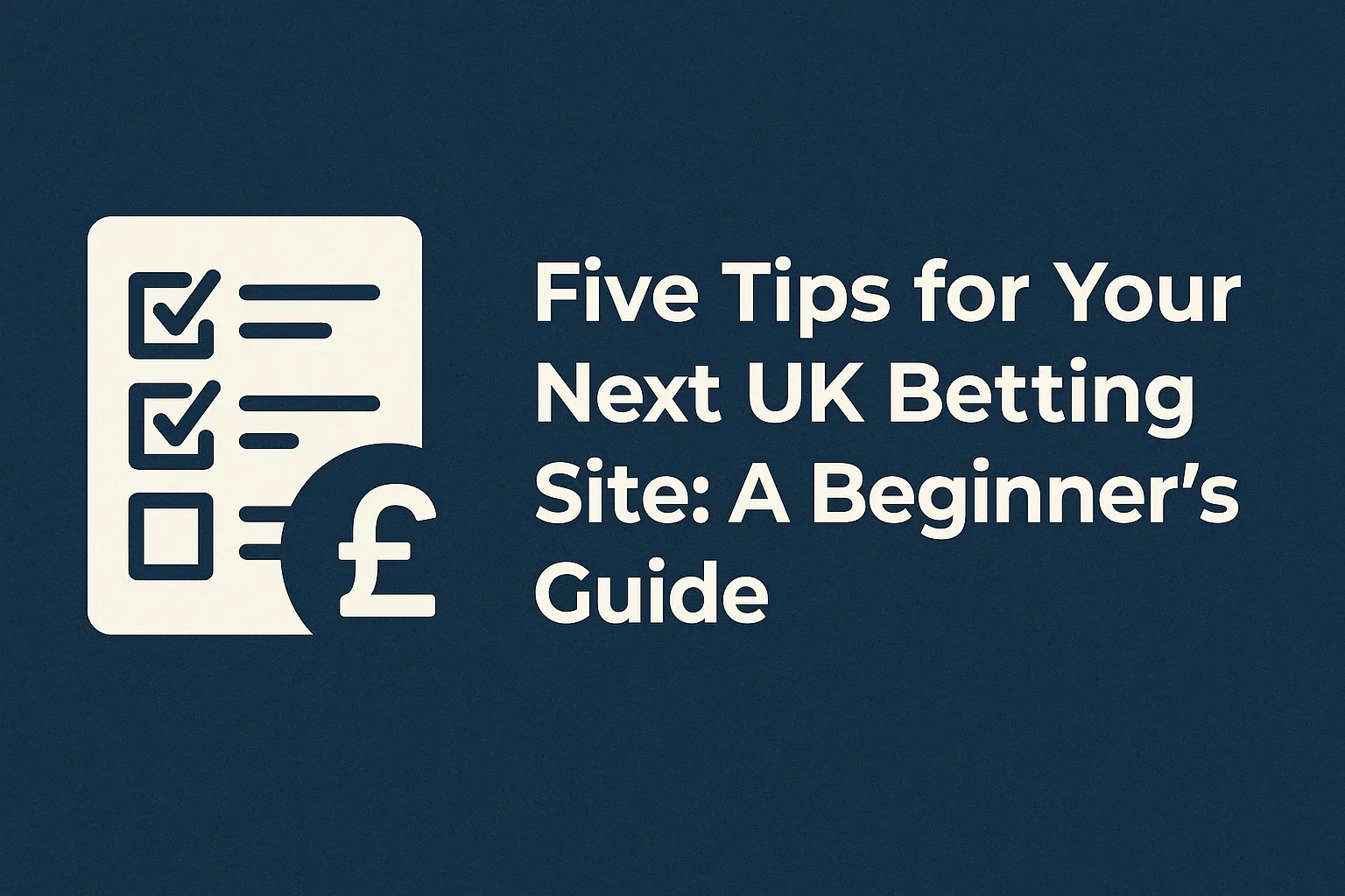 Five Tips for Your Next UK Betting Site: A Beginner's Guide
